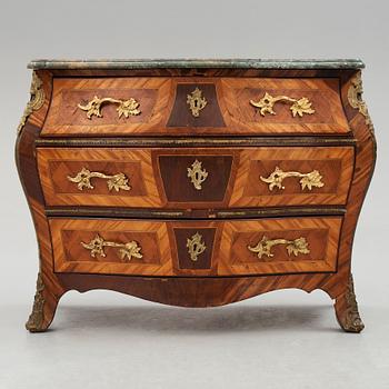 A Swedish Rococo 18th century commode presumably by Gustaf Foltiern (master in Stockholm 1771-1804).