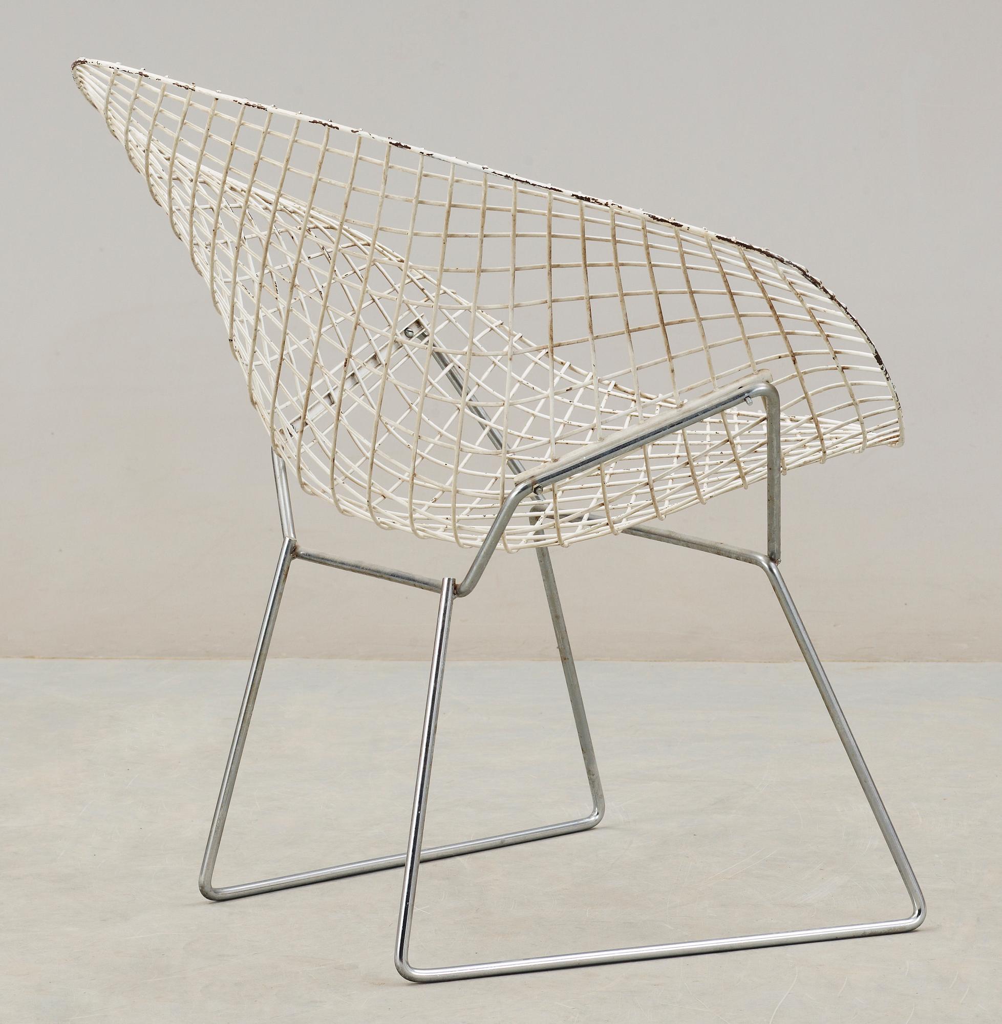 FÅTÖLJ, "Diamond chair", Harry Bertoia, modellen formgiven år 1952.