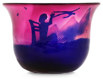1036. A Bertil Vallien glass bowl, Kosta Boda 1987.