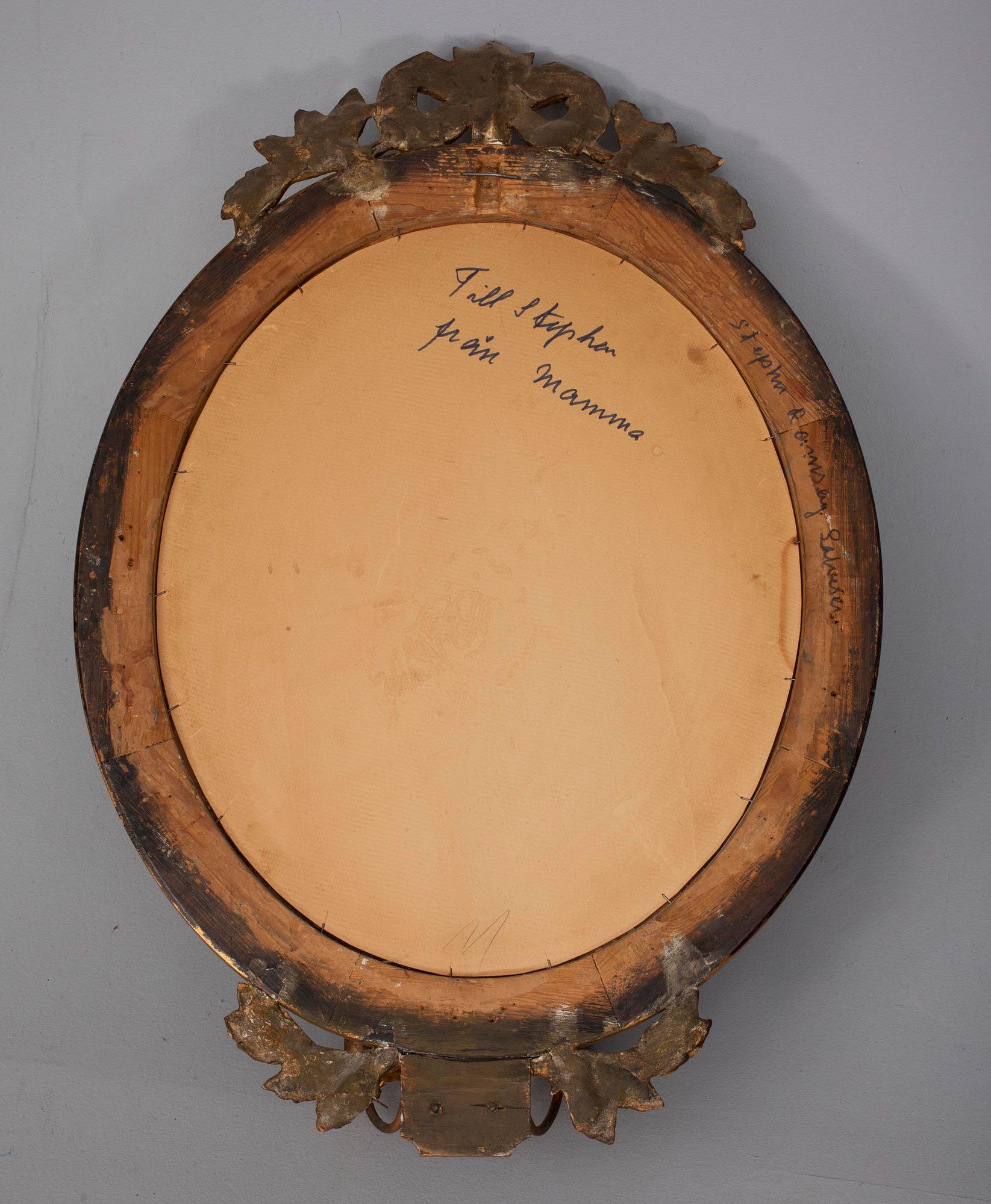 SPEGELLAMPETT, gustaviansk stil, 1900-början.