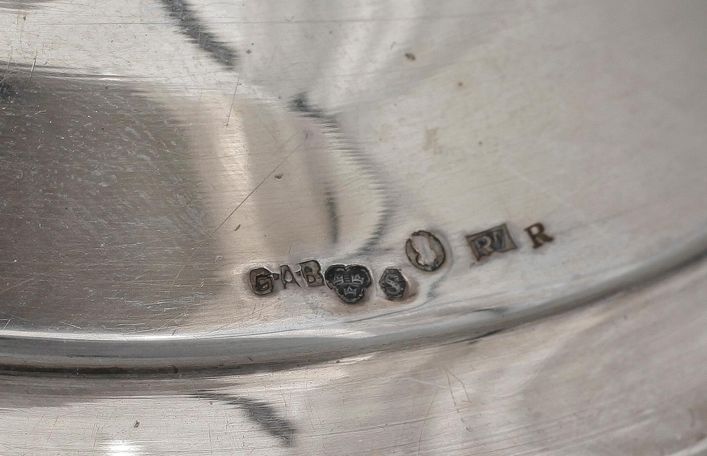 SKÅL PÅ FOT, silver, GAB, Stockholm 1919, vikt ca 350 gram.