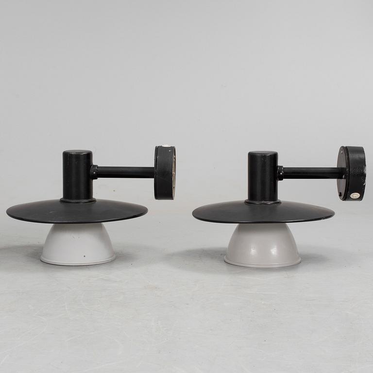 A pair of black painted "Stockholm 370" outdoor lights by Olle Andersson for Ateljé Lyktan.