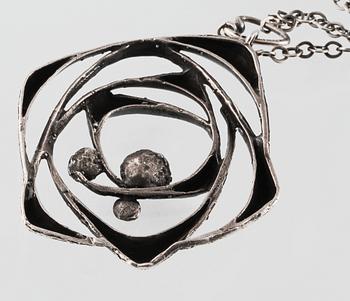COLLIER, sterlingsilver, 1975, Sten & Laine, Turku, Finland, importstämplat. Vikt 19,8 gram.