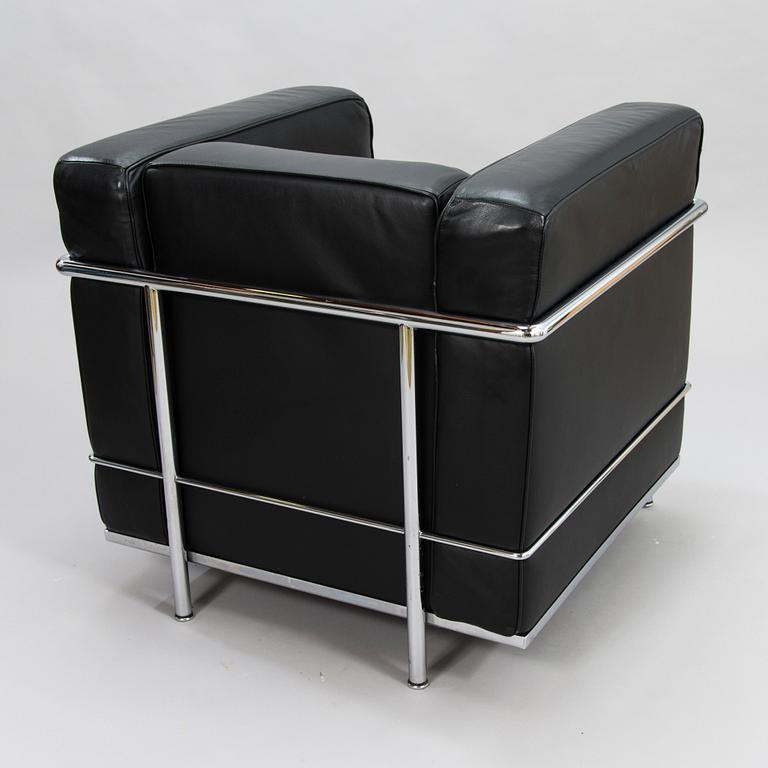 LE CORBUSIER, PIERRE JEANNERET & CHARLOTTE PERRIAND, a 'LC2' arm chair, Cassina, Italy.