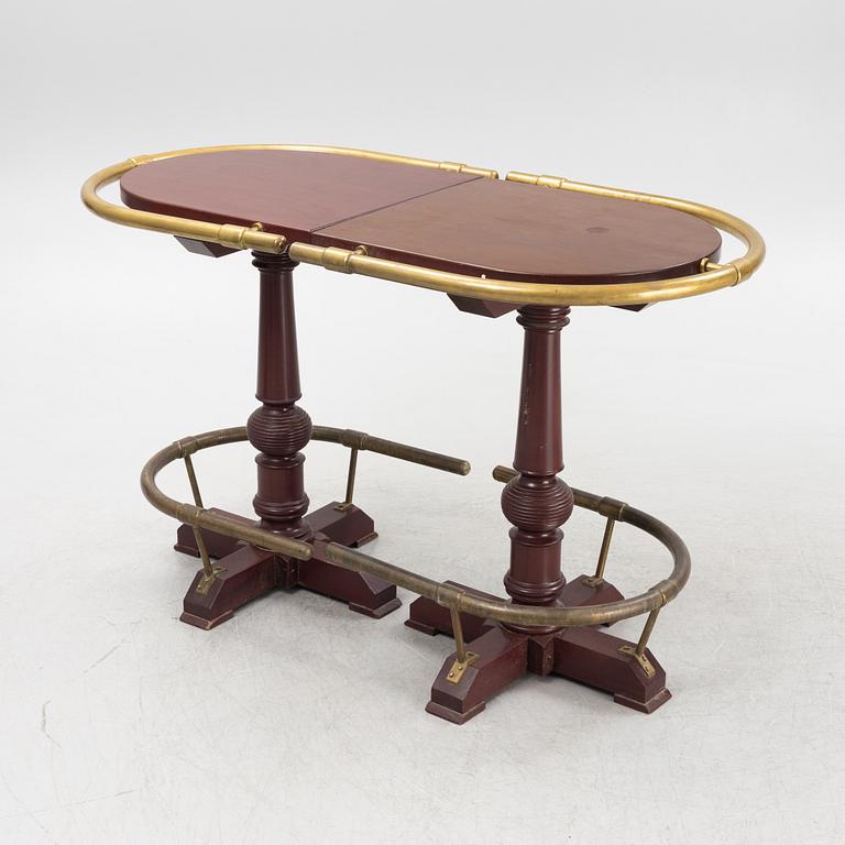 Barbord, två delar, 1900-talets andra hälft.