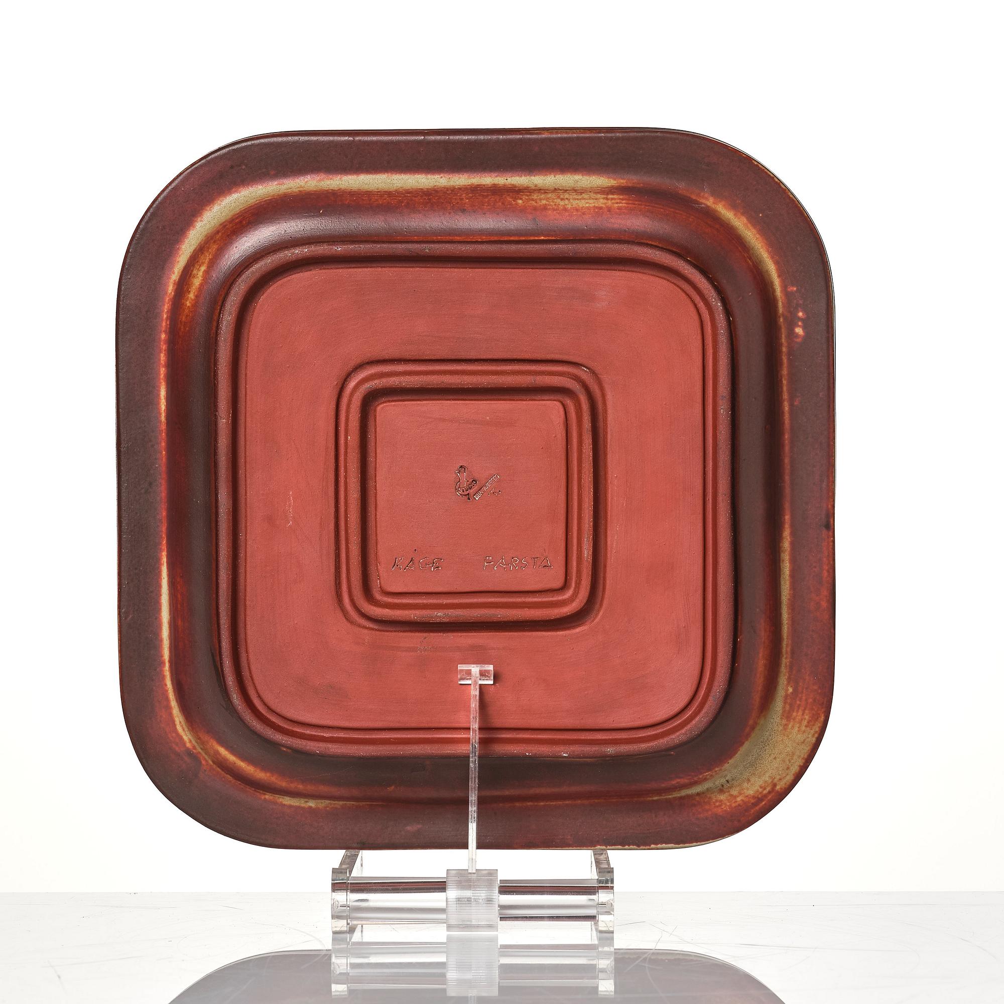 Wilhelm Kåge, a 'Farsta' stoneware dish, Gustavsberg studio, Sweden 1950.
