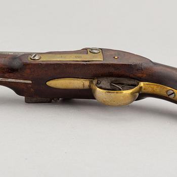 A Swedish flintlock pistol early 19th Century.