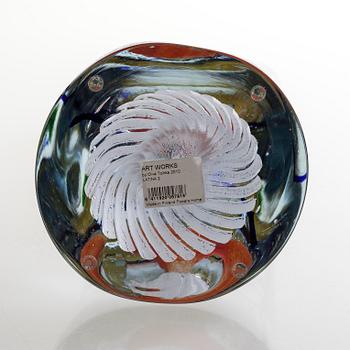 OIVA TOIKKA, glasskulptur "Latina II", signerad Oiva Toikka Iittala 2010, numrerad 13/30.