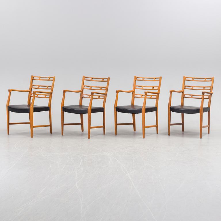 Four second half of the 20th century chairs.