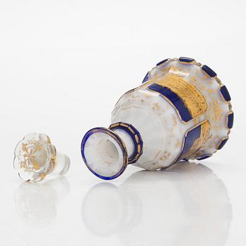 A late 19th century caraffe, probably for Nuutajärvi glassfabrik Finland.