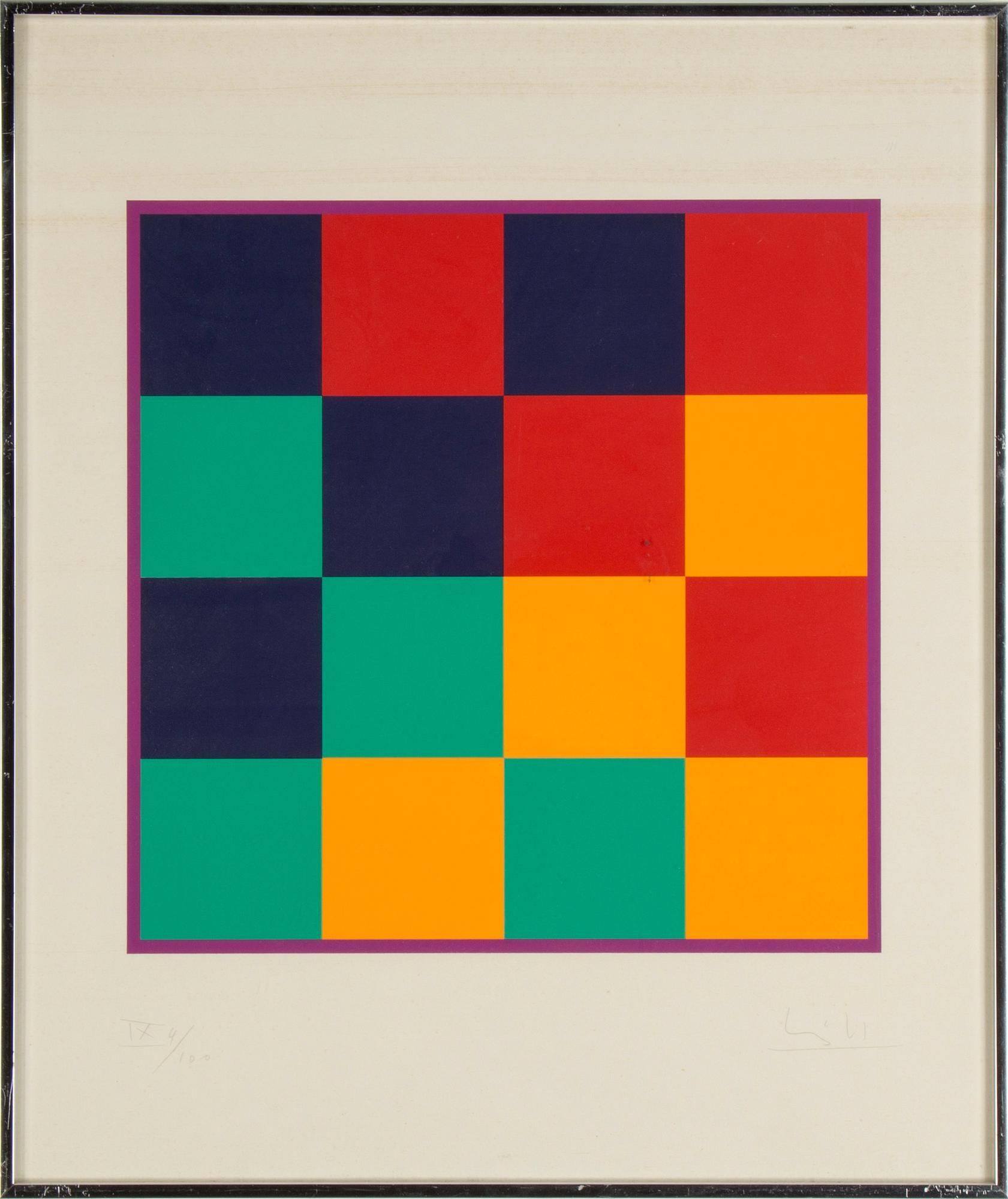 MAX BILL, 5 serigrafier + ramad beskrivning, signerade, numrerade 4/100.