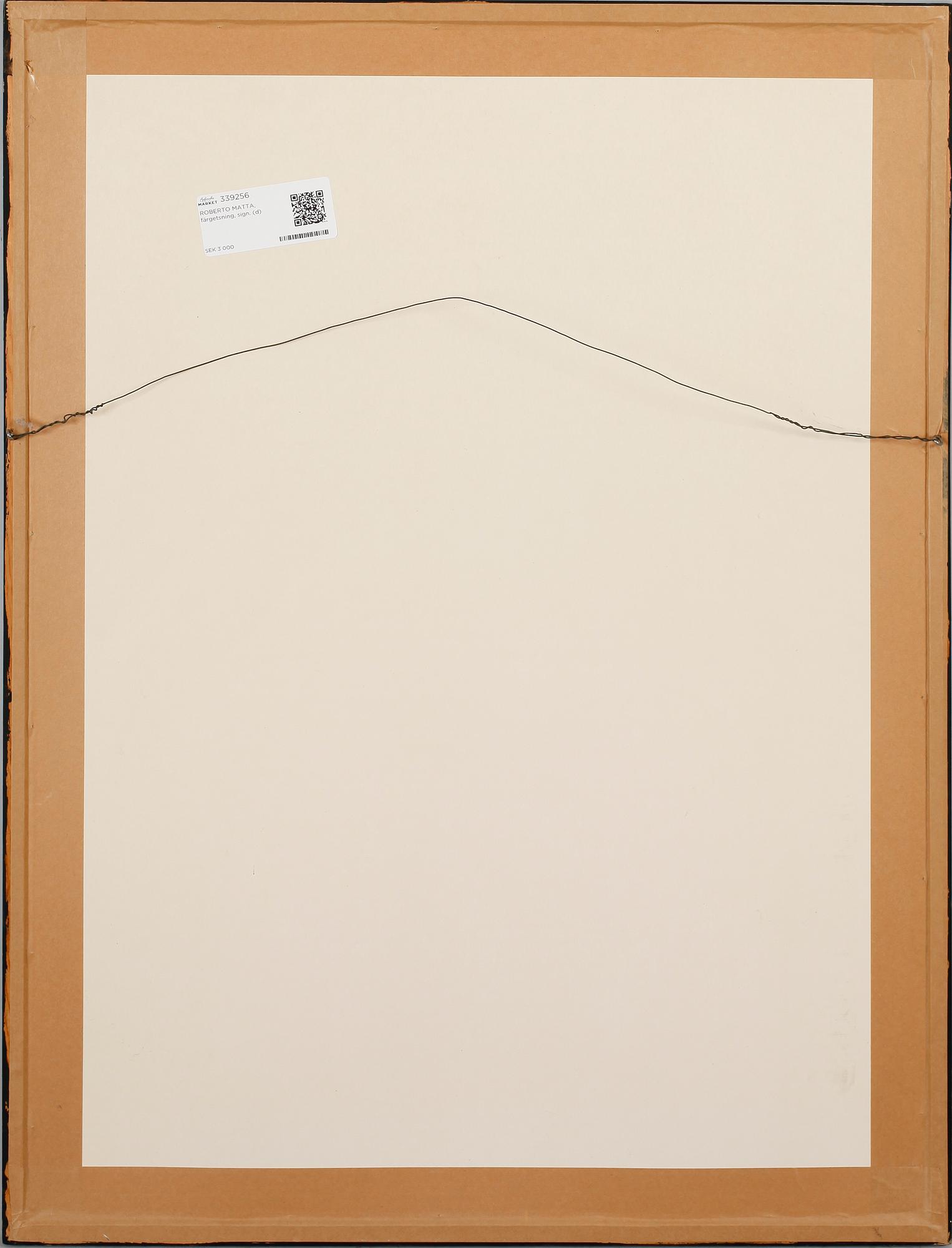 ROBERTO MATTA, färgetsning, sign.