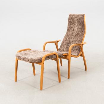Yngve Ekström, "Lamino" armchair with footstool for Swedese.