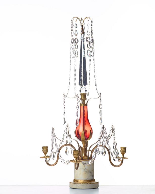 A Russian four-light girandole, late 18th century.