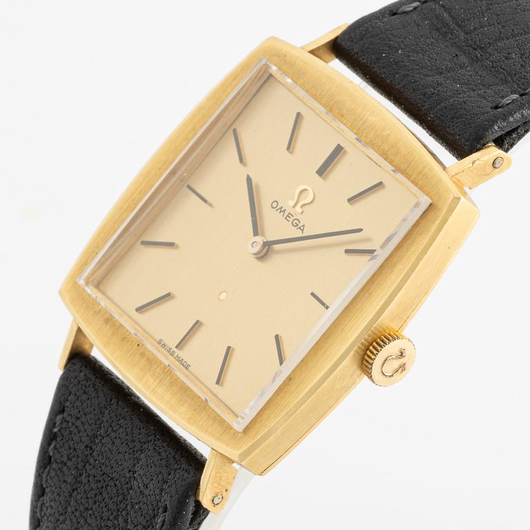 Omega, wristwatch, 28 x 28 mm.