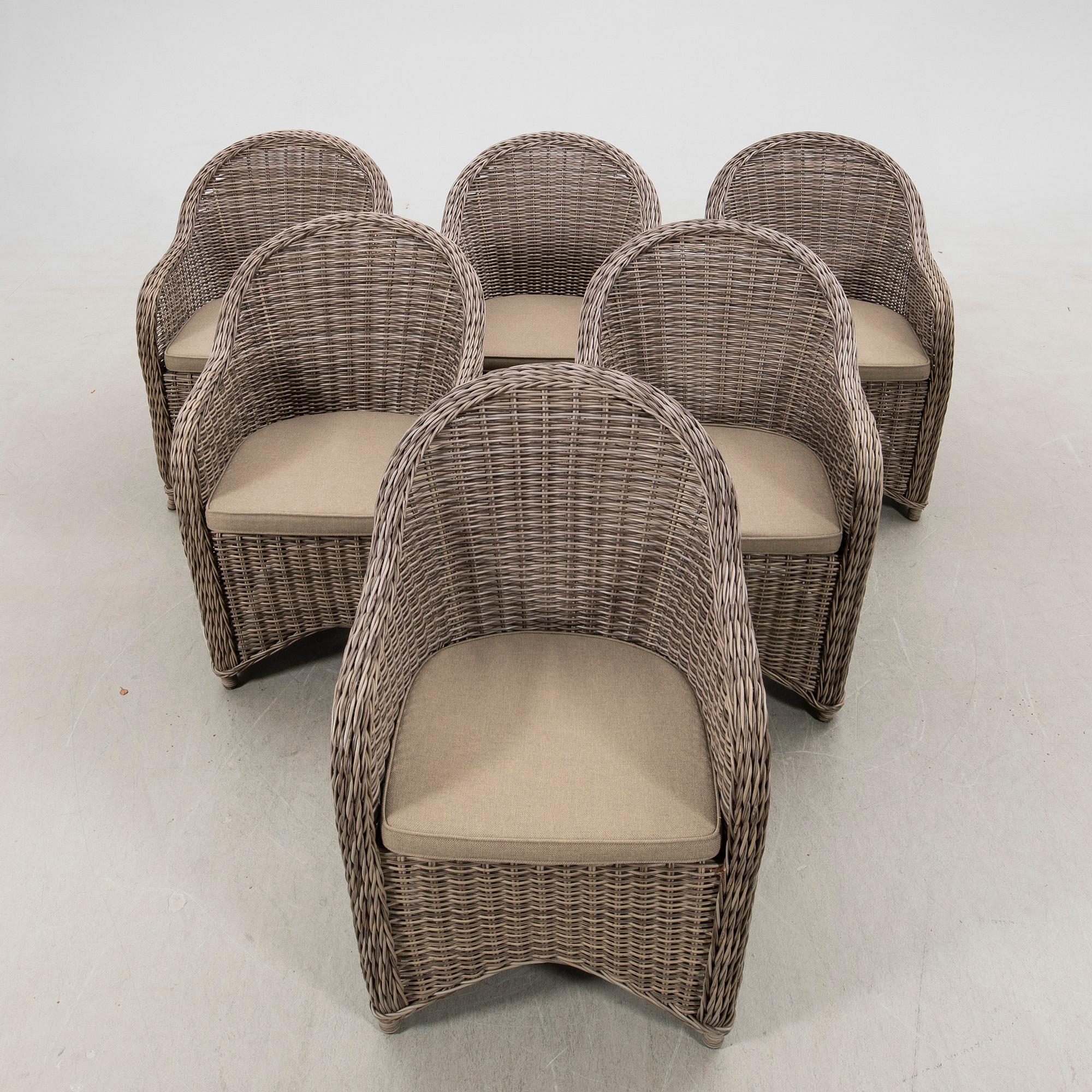 Karmstolar, 6 stycken, Brafab.