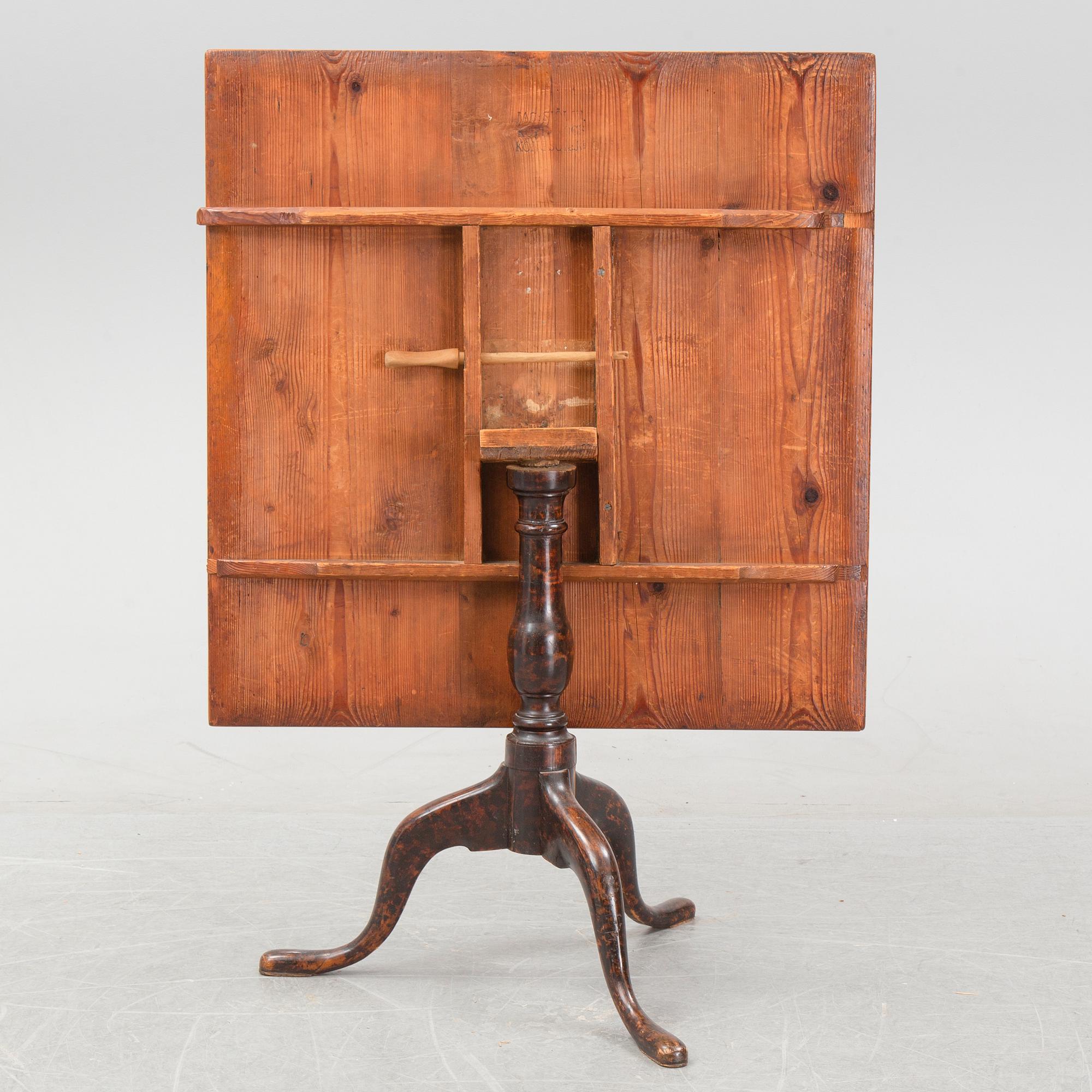 A Swedish tilt-top table by J Sjölin, master 1767.
