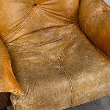 PERCIVAL LAFER, a pair of leather and rosewood easy chairs, MP Lafer, Brasil, 1960/70s.