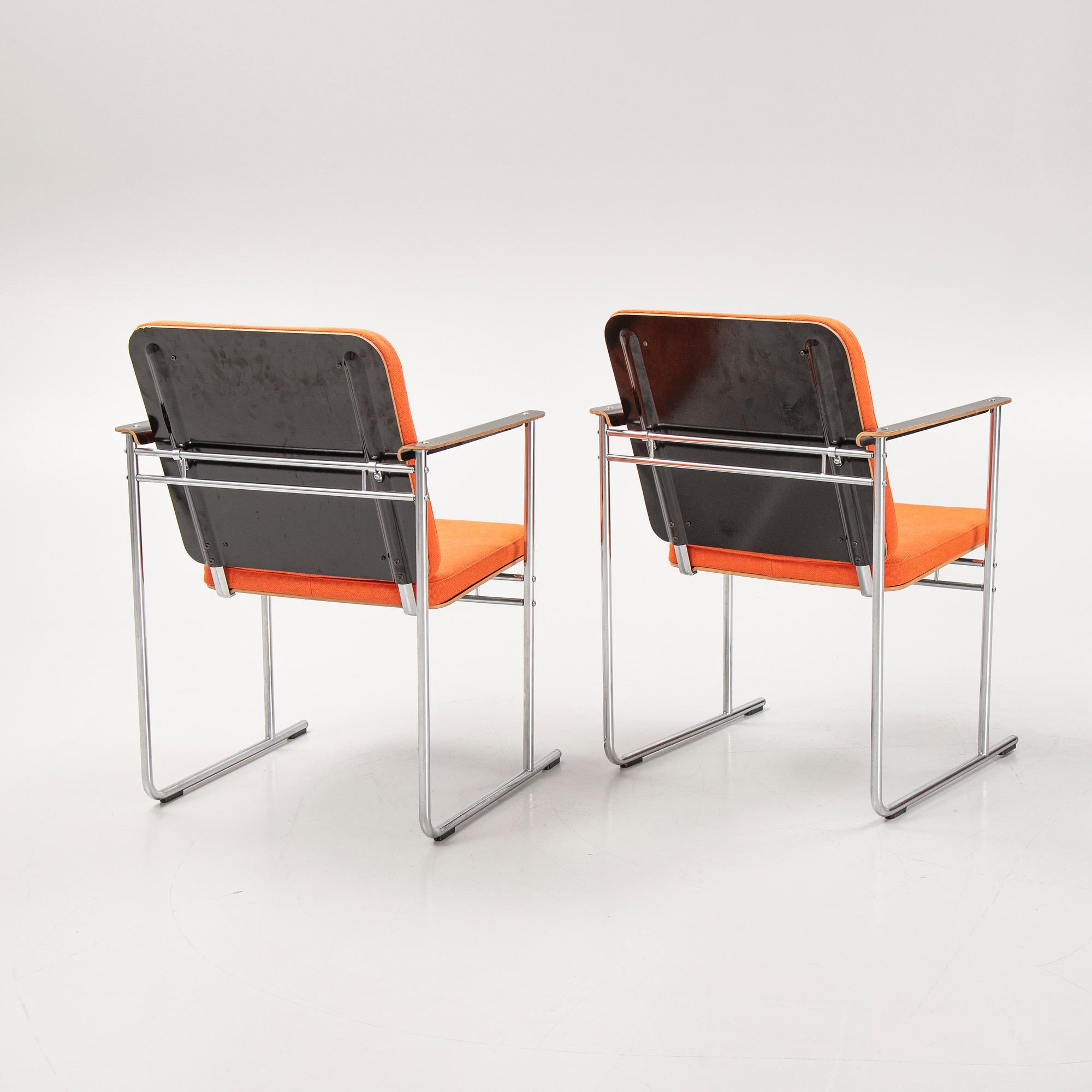 Yrjö Kukkapuro, karmstolar, 6 st, "Skaala 474", Avarte, sent 1900-tal.