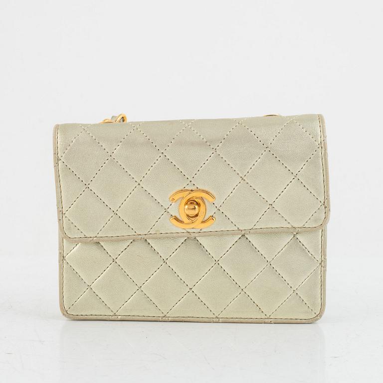 Chanel, micro flap bag, 1989-1991.