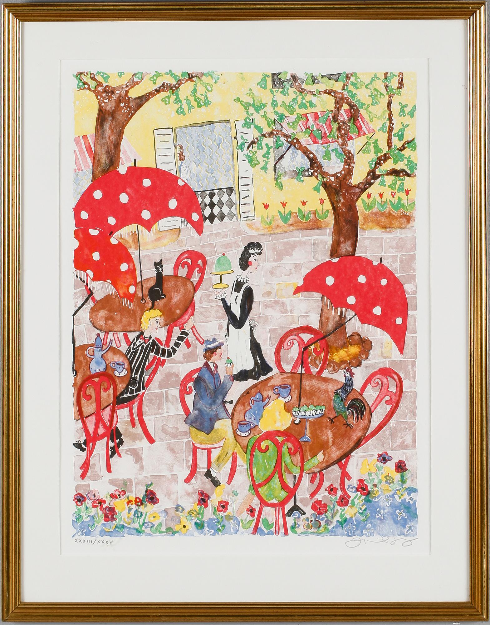 MARIKA LANG, färglitografi, signerad, numrerad 33/35.