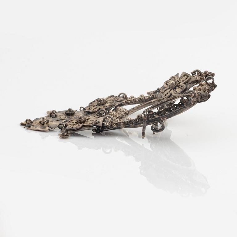 Two silver brooches, Norway.
