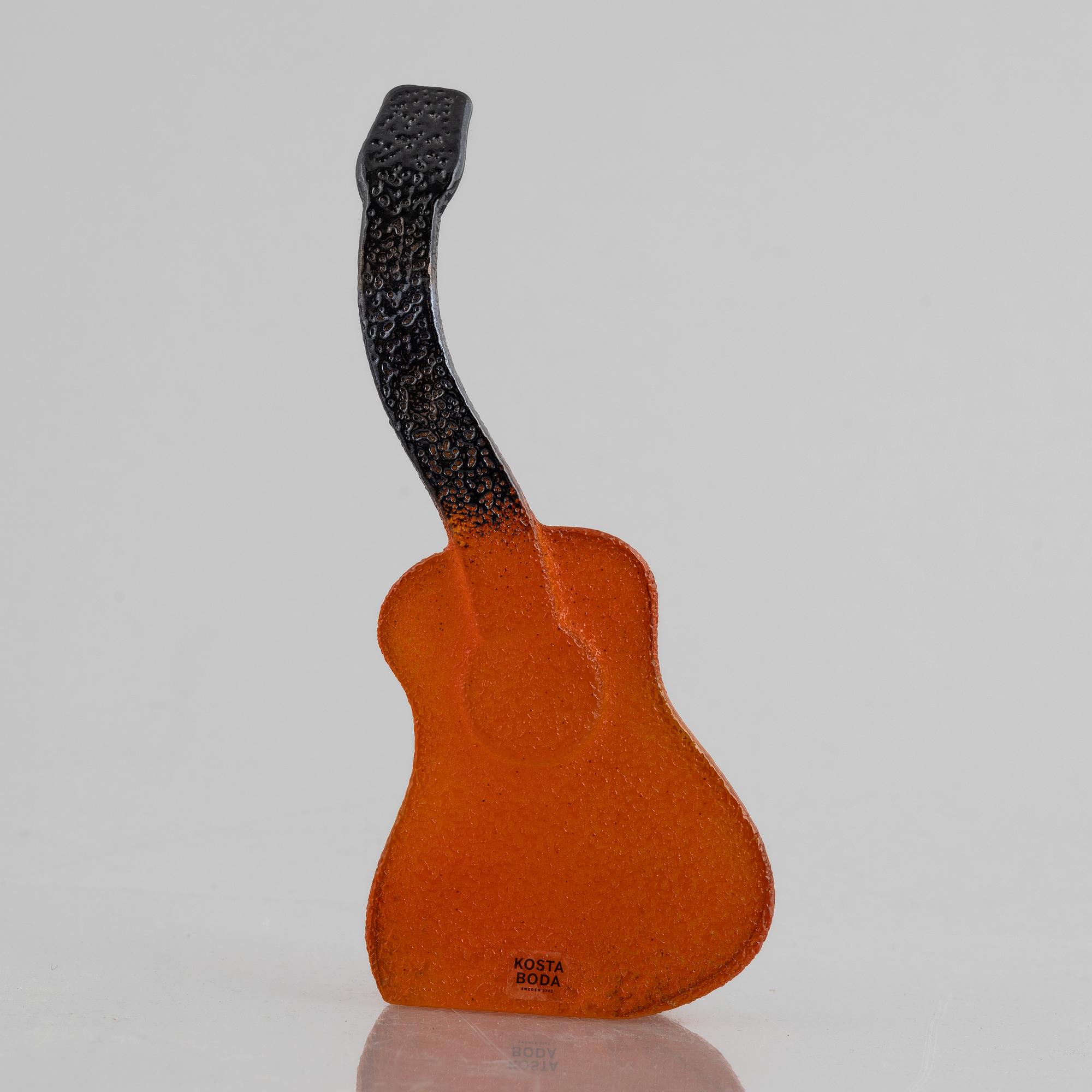 Kjell Engman, skulptur, gitarr, glas, Kosta Boda.