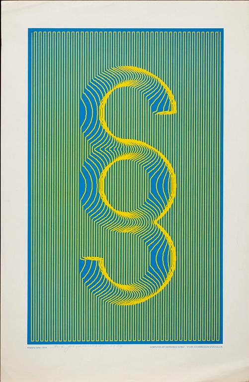 STURE JOHANNESSON, computer art signed and dated 1974.