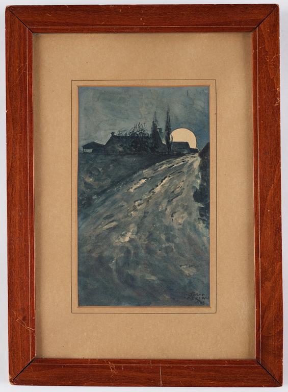 Gösta Adrian-Nilsson, Moonlit road.