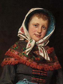 Wenzel Tornøe, Young girl selling vegetables.