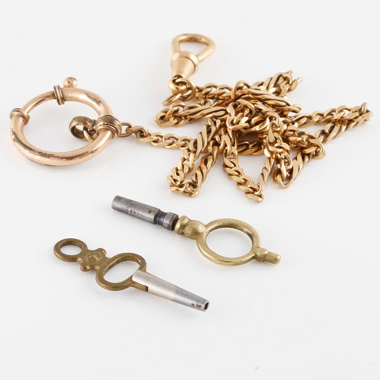 FICKUR, delvis 18 K guld, 1900-talets första hälft.