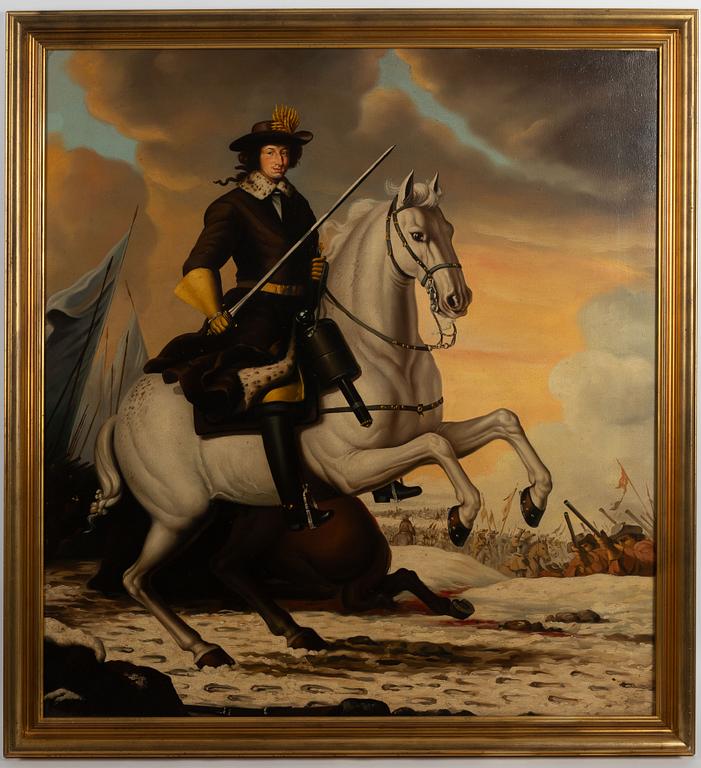 David Klöcker Ehrenstrahl, kopia efter, 1900-talets början, Karl Xi vid slaget vid Lund 1676.