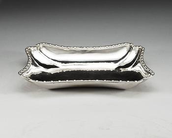 A Swedish 18th century silver dish, makers mark of Johan Abraham Hallard, Stockholm 1781.