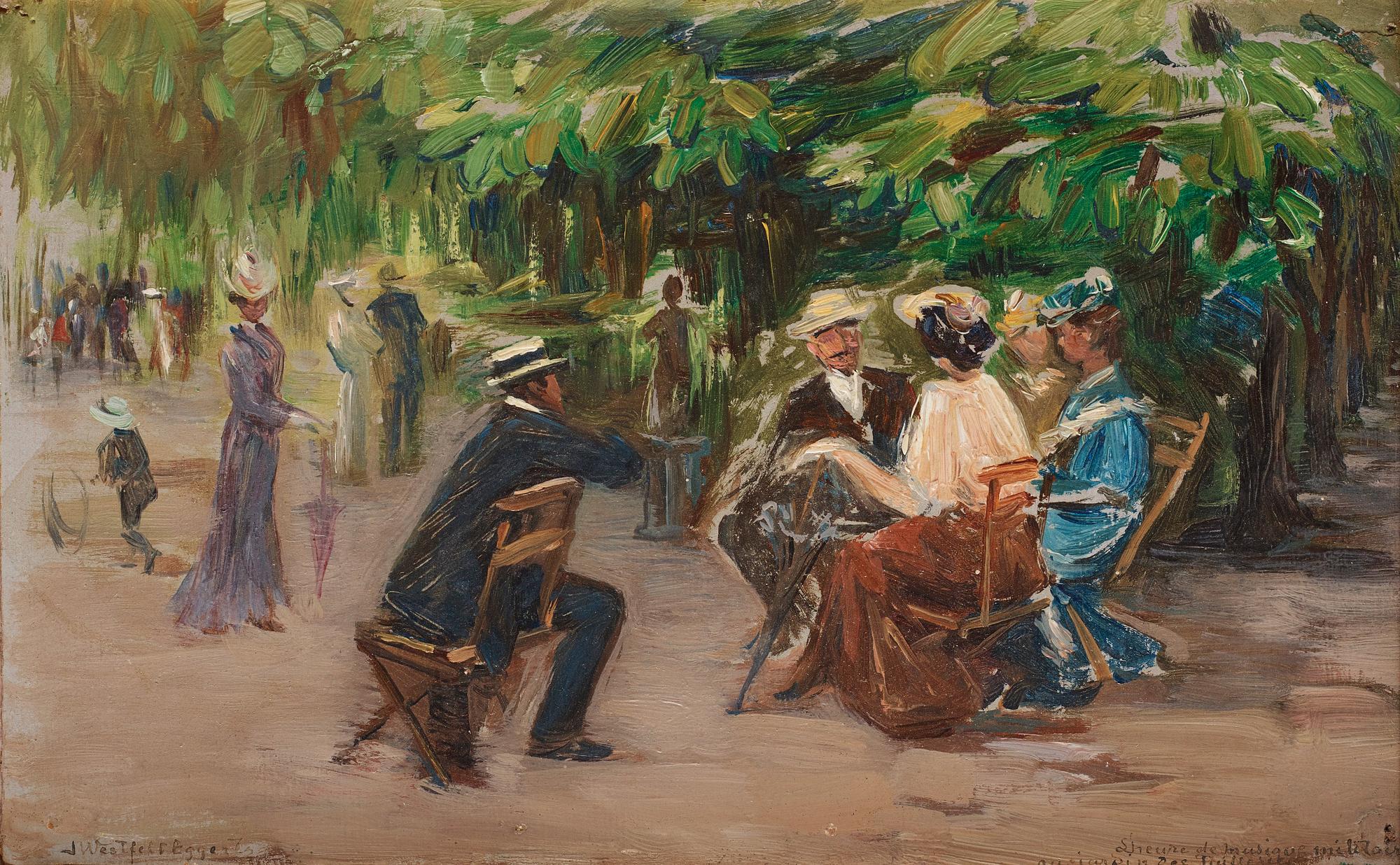 Ingeborg Westfelt-Eggertz, "L'heure de musique militaire au jardin de Tuilleries".