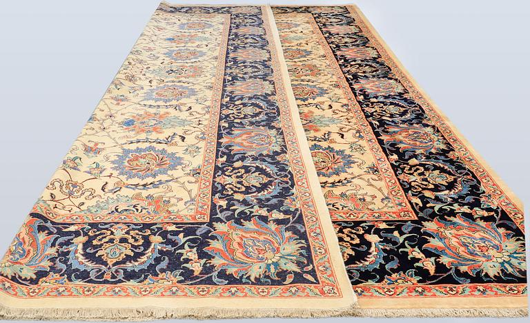 A figural Kashmar carpet, approx. 388 x 304 cm.