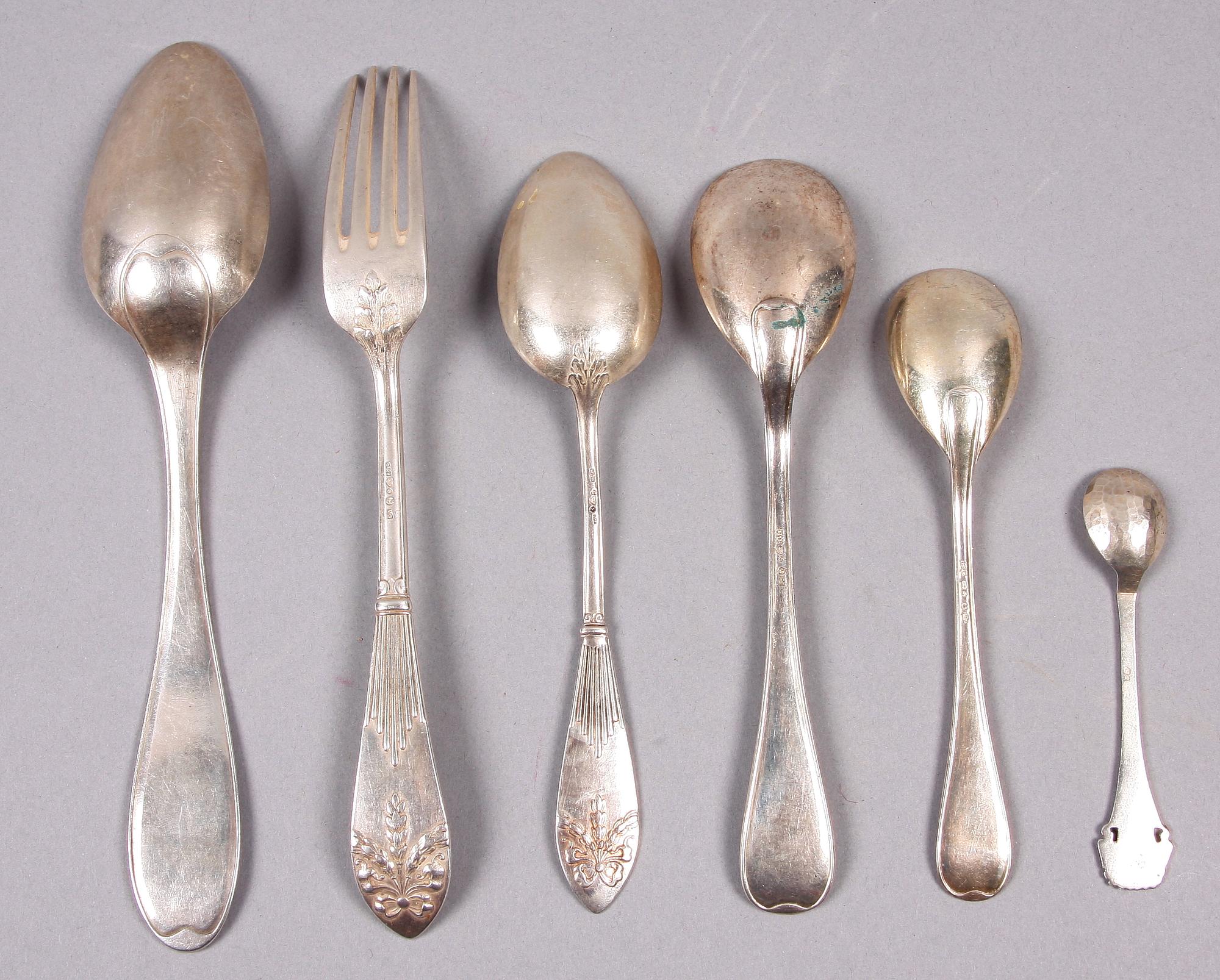 PARTI BESTICK, 21 delar, silver, bla Hans Georg Tillström, Växjö 1819.