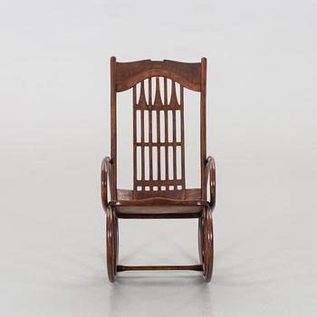 A ROCKING CHAIR, J&J Kohn early 20th century.