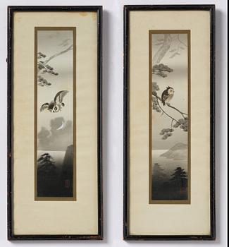 Matsumoto, two woodblock prints, 20th century.