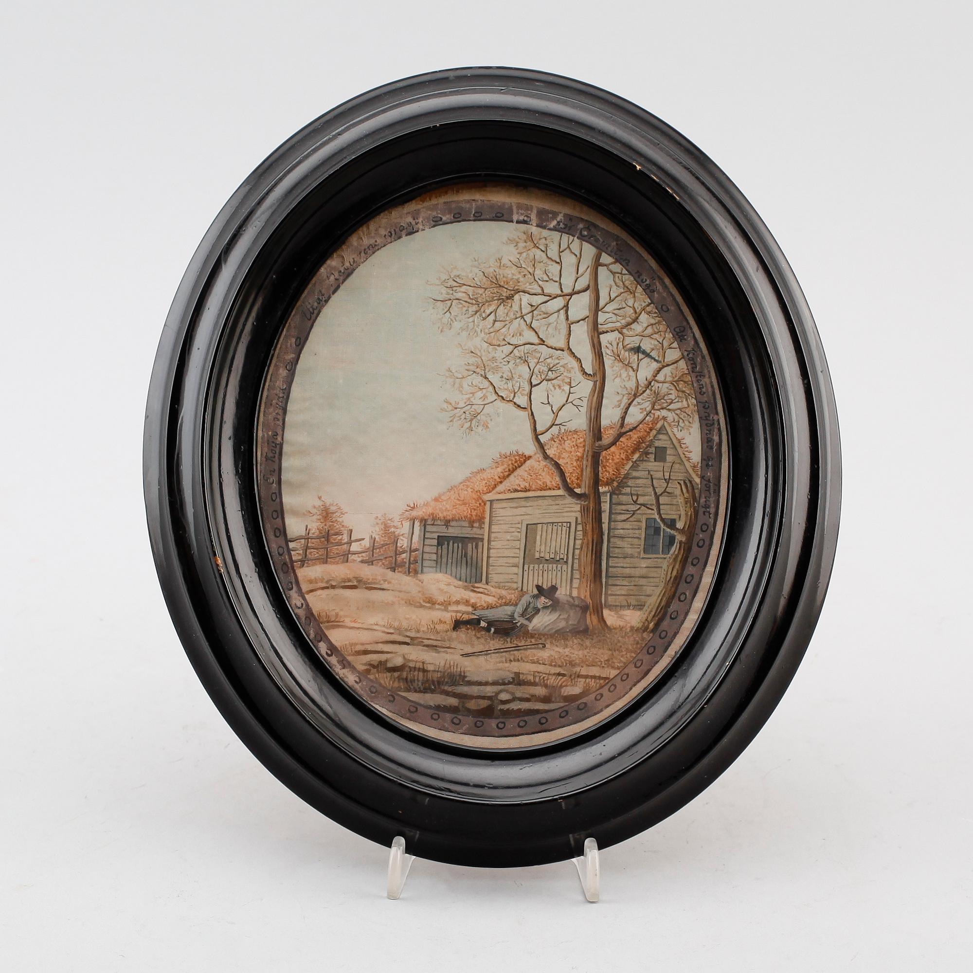 OKÄND KONSTNÄR, akvarell på siden, 1800-tal.