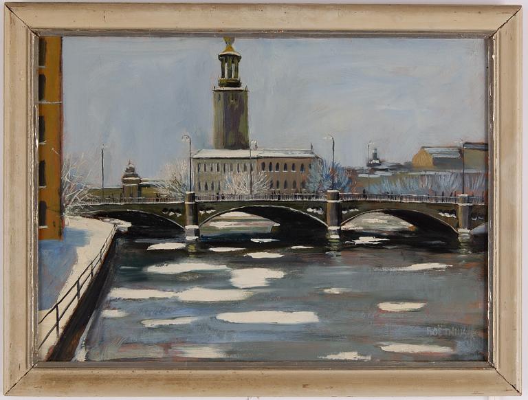 Lars Boëthius, oil on panel, signed.