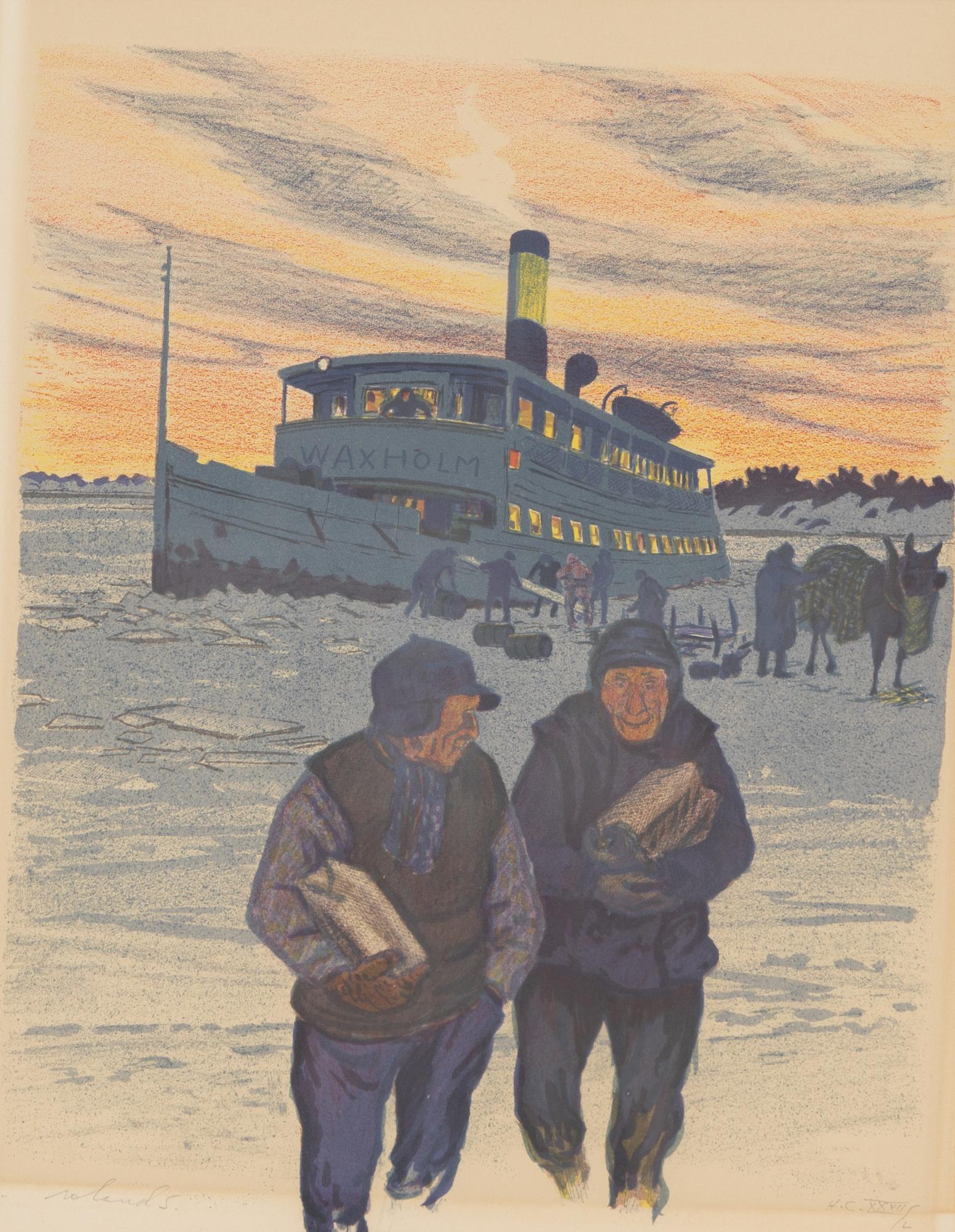 Roland Svensson, lithograph in colours, signed HC XXV/L.