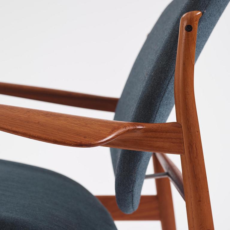 Finn Juhl, a "FD 136" easy chair, France & Daverkosen, Denmark, 1950s.