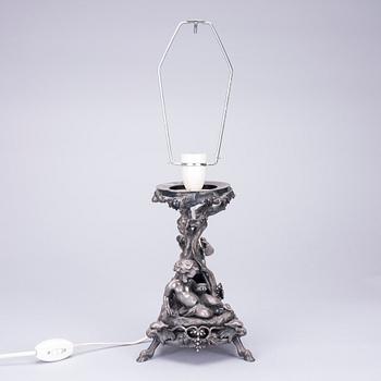 BORDSLAMPA, mässing, 1800-talets slut.