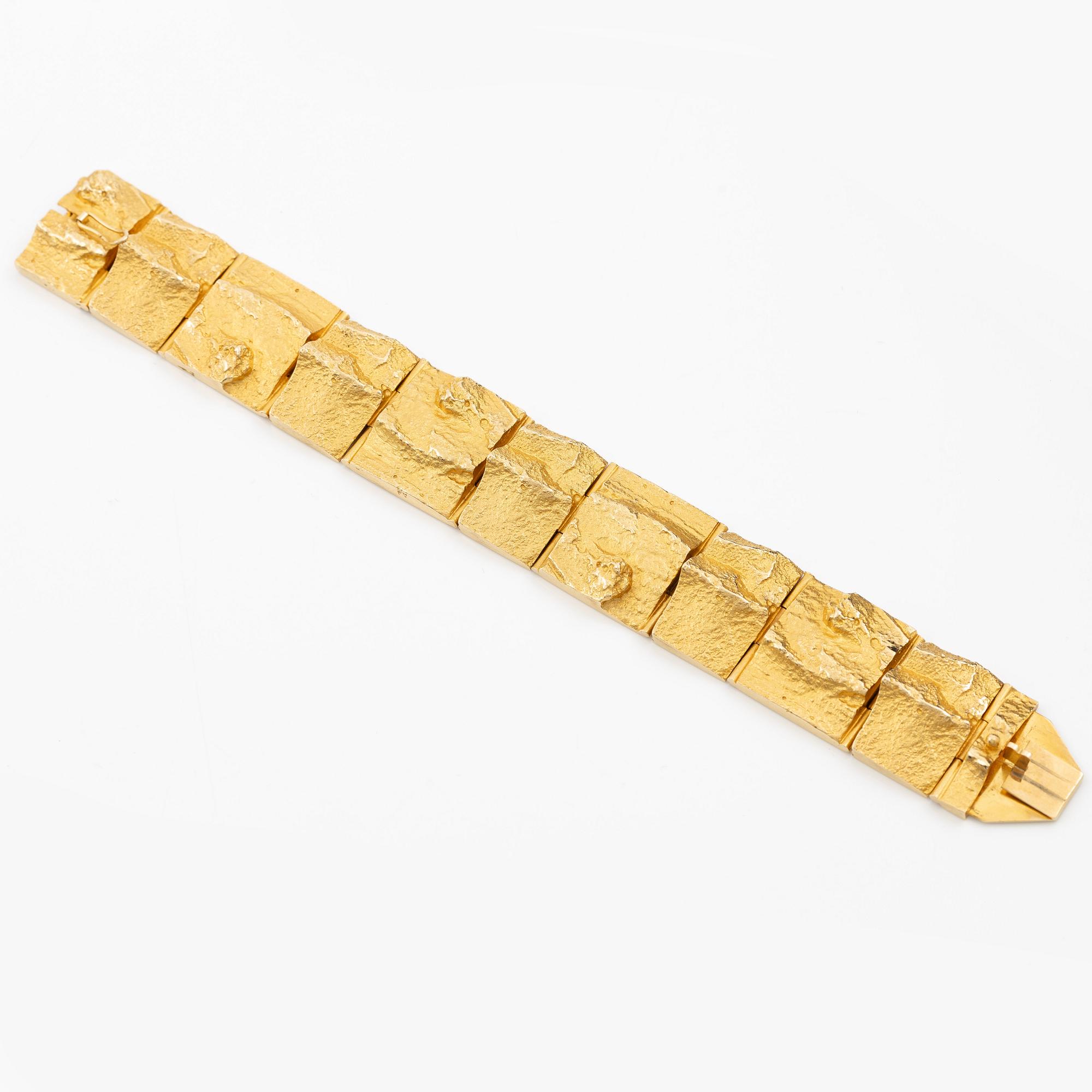 Björn Weckström, armband "Golden River", 18K guld, för Lapponia, Finland.