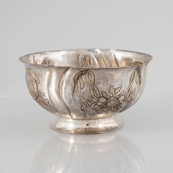 Skål, silver, oidentifierad stämpel, möjligen Danmark, rokoko, 1700-tal.