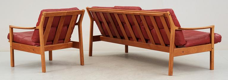 SOFFA SAMT FÅTÖLJ, trol Danmark, 1960/70.