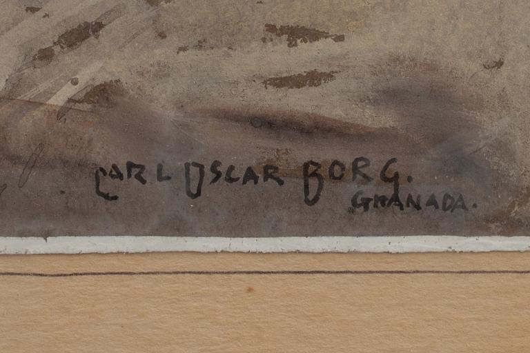 CARL OSKAR BORG, akvarell. signerad.