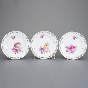 DESSERTTALLRIKAR, porslin, 5 st, KPM, 1900-talets början.