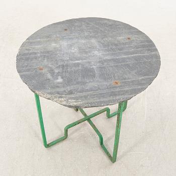 Carl Hörvik, a 1930s slate garden table nr 7 Produced by Grythyttan Stålmöbler & Skifferverket.