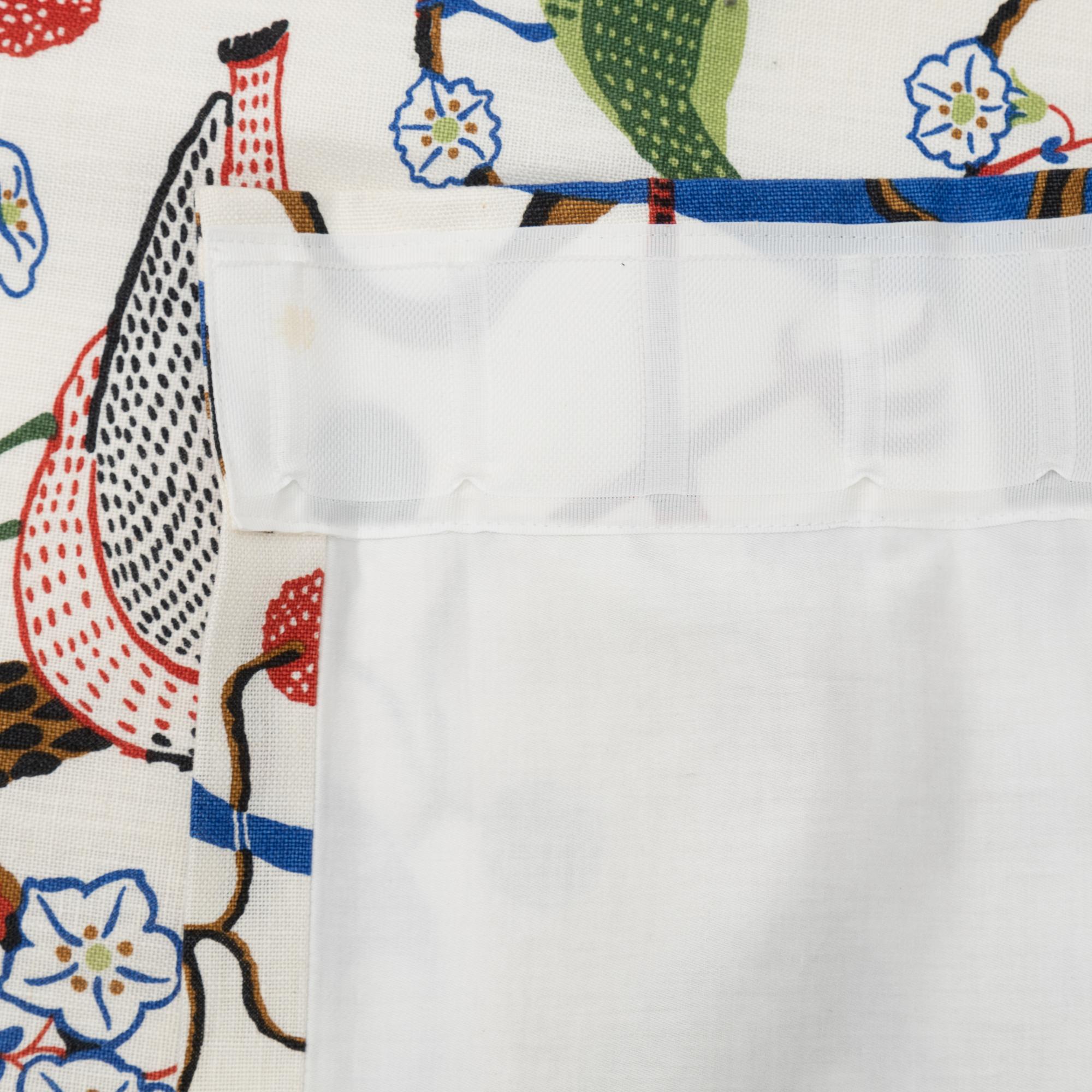 Josef Frank, gardiner, 4 st, "Gröna Fåglar", Firma Svenskt Tenn.